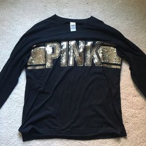 Victoria’s Secret PINK Sequin Long Sleeve Top